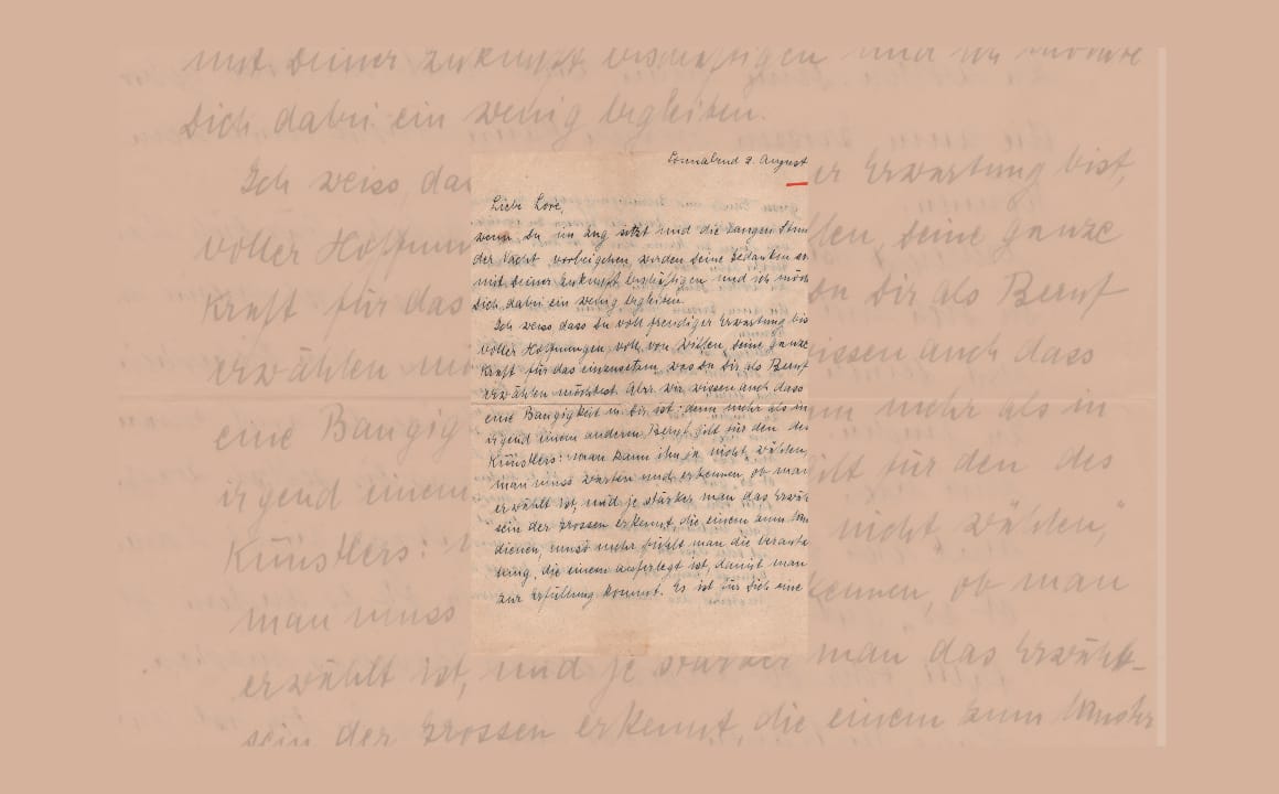 Carta de Adelheid Koch para sua filha Eleonore Koch